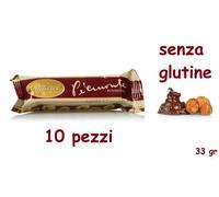 barretta snack Piemonte cioccolato fondente nocciole intere 33 gr * 10 pz Caffarel senza glutine