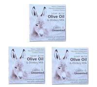 Barrette di sapone con puro olio d'oliva e latte d'asina e SOLLEA senza profu...