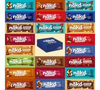 Barrette Nakd Barrette Nakd con frutta e noci Spuntini salutari per adulti e bambini. Cibo da bar per la colazione. Barrette vegane, senza latticini, senza frumento e senza glutine. (24 Barrette)