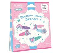 Barrettes à strasser licornes: Tout le matériel pour réaliser 5 modèles