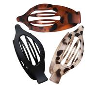 Barrettes Artiffe Plate | 3 pezzi Barrettes piatta - Accessorio per capelli stile francese per donne acconciatura coda di cavallo, abbigliamento sportivo fitness styling bagnato sera