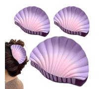 Barrettes Griffe Femme | Barrettes Coquillage Pour Cheveux Épais,Lot De 3 Accessoires Mode Dégradé Avec 2,56x1,57x1,38 PoucePlage Mariage Concert Yoga