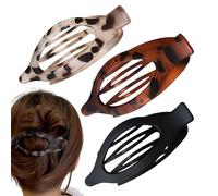 Barrettes Plates Femmes - Lot 3 Pinces Bec Canard Antidérapantes Accessoires | Coiffure Cheveux Crépus Queue Cheval, Élégant Sport Plage Rendez-vous Salle Gym Tendance Pratique Quotidien Chic