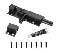 Barretto scorrevole 4" per serratura porta, acciaio inox, nero, 1pc