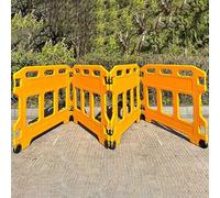 Barricata espandibile Barriera di Sicurezza per Esterni a 1/2/3/4 Pannelli, Barriere Pieghevoli, Parapetto Mobile, Barriera Temporanea per Ostacoli per Aree di Lavoro(4PC)