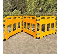 Barricata espandibile Barriera di Sicurezza per Esterni a 1/2/3/4 Pannelli, Barriere Pieghevoli, Parapetto Mobile, Barriera Temporanea per Ostacoli per Aree di Lavoro(3PC)