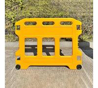 Barricata espandibile Barriera di Sicurezza per Esterni a 1/2/3/4 Pannelli, Barriere Pieghevoli, Parapetto Mobile, Barriera Temporanea per Ostacoli per Aree di Lavoro(1PC)