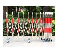 Barricata Metallica Espandibile Cancello di Sicurezza Pieghevole Cancello di Sicurezza A Fisarmonica in Acciaio Cancello A Sbarramento Rotante A 360° per Vialetti E Garage (Colore : Red-Silver, Tagl