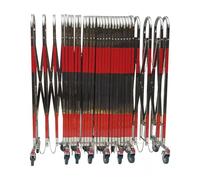 Barricata Metallica Espandibile Industriale Barricata Metallica Estensibile Industriale, Recinzione Di Sicurezza Stradale Estensibile, In Acciaio Inox, Indipendente, I(Size:1.1*9 meters,Color:rosso)