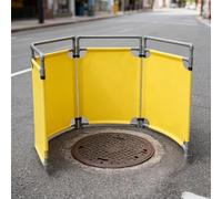 Barricata Mobile Espandibile Cartello di Avvertimento Pozo Stradale in Plastica, Barriera Sicurezza Pieghevole, Schermo Privacy Parco Tecnologico, Recinzioni Avviso in per Fermata Autobus(6-Pannel)