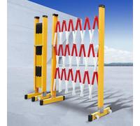 Barricata Mobile Espandibile, Catena di Intercettazione con Ruote | Facile da Usare, per La Sicurezza Esterna e La Gestione Dei Flussi di Persone(Yellow,2.5m/8.2ft)