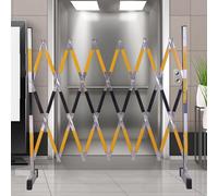 Barricate Metalliche retrattili - Recinzioni di Sicurezza espandibili per Esterni per lavori edili e Controllo del Traffico, Barriere stradali temporanee (Dimensioni: 1,2 m x 5 m/3,9 Piedi x