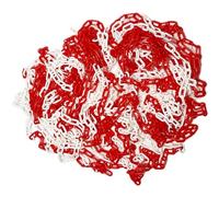 Barriera a Catena in Plastica, Catene Barriere Sicurezza, Catena Parcheggio, 8m Catena Plastica Segnaletica Catena Plastica Rossa e Bianca Catena di Avvertimento Alta Visibilità (1PC x 8m)