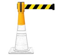 Barriera a cintura portatile, retrattile montata a cono, di traffico superiore da 2/3/5/10 m, for il blocco delle aree pedonali, con rimbalzo automatico(3M(9.8FT))