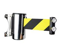 Barriera a cintura retrattile for montaggio a parete 2/3/5M Cordone di sicurezza magnetico regolabile for il controllo della folla fisso for la gestione del traffico(C,5M/16.4FT)