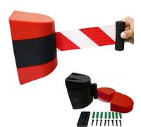 Barriera a cintura retrattile magnetica per montaggio a parete 2/3/5/10M, barriera a cintura montata a parete con custodia in ABS, funzione di blocco automatico Barriera a cintura retrattile per il co