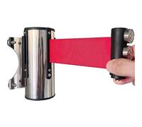 Barriera a corda montata a muro Cintura magnetica for barriera coda for montaggio a parete - Barriera in cordone di sicurezza rosso Blet da 2/3/5/10 m con supporto in acciaio inossidabile for controll