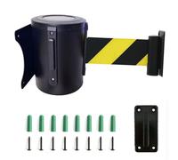 Barriera a nastro retrattile, alloggiamento in acciaio al carbonio per controllo della folla con accessori di montaggio, lunghezze nastro opzionali 2/3/5/10 m