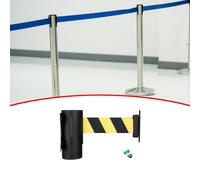 Barriera a nastro retrattile con montaggio a parete, in nylon, per 3 m