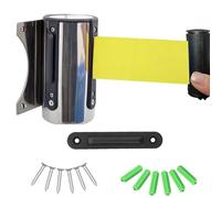 Barriera A Nastro Retrattile for Montaggio A Parete 2/3/5 M Controllo Folla In Nylon In Acciaio Inossidabile(5M/16.4FT)