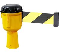 Barriera a nastro retrattile montata a parete, Nastro retrattile for coni stradali, 10 m for bloccare il traffico e le aree pedonali, 1 pz(Yellow)