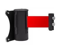 Barriera a nastro retrattile, Nastro for guardrail retrattile montato a parete Cintura rossa 2-5M Guscio nero(3M/9.8FT)