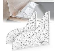 Barriera angolare impermeabile paraspruzzi doccia acrilico trasparente (set di 2