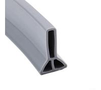 Barriera anti-acqua, barriera in silicone pieghevole per doccia, tappo acqua per ambienti umidi, pavimento, bordo del bagno, per lavello della cucina, pavimento del bagno (5 cm, grigio, 250 cm)