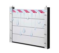 Barriera Anti-allagamento Piastra Di Contenimento Dell'acqua In Alluminio Rimovibile E Riutilizzabile 164 Cm Cancelletto Divisorio Temporaneo Per Casa/magazzino/garage(Outside,164 * 40cm)