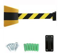 Barriera Anti-Coda, barriera Retrattile a Nastro montata a Parete, Controllo Coda Tramite Corda con Accessori Montaggio Parco Giochi, Parco, Hotel - utilizzata Gestione Folla e Sicurezza