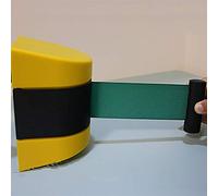 Barriera anti-coda retrattile con montaggio a parete, verde, 10M