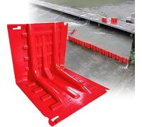 barriera antiallagamento, Barriera antiallagamento a forma di L in plastica ABS, riutilizzabile e staccabile, alta 20 pollici(10 pcs)