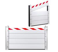 Barriera Antiallagamento Paratia Antiallagamento per Porta, Barriera di Protezione Contro Le Inondazioni, Kit Soglia Barriera Antiallagamento per Porta Garage Alta(H 40cm(1.3ft),L 460cm(15.1ft))