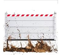 Barriera Antiallagamento Riutilizzabile, Protezione Alluminio Paratie Antiallagamento, Kit Di Emergenza Per Porta Barriera Di Protezione Contro Le Inondazioni,Paratia Antiallagamento(110 * 20)