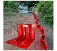 Barriera Antiallagamento Rossa A Forma Di L, Pannelli Di Protezione Antiallagamento In ABS Riutilizzabili, Impilabili For Risparmiare Spazio, For Casa, Garage, Scantinati, Magazzini(10-pcs)