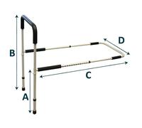 Barriera Anticaduta Letto singola gambe regolabili Art. AQ-11