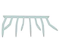 Barriera Antintrusione con Punte in Acciaio 49x24 cm per Balconi Muri di Cinta Argento