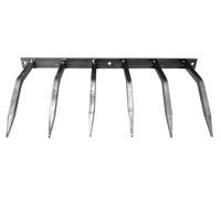 Barriera Antintrusione con Punte in Acciaio 49x24 cm per Balconi Muri di Cinta Argento