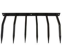 Barriera Antintrusione con Punte in Acciaio 49x24 cm per Balconi Muri di Cinta Goffrato Nero