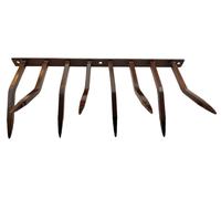 Barriera Antintrusione con Punte in Acciaio 49x24 cm per Balconi Muri di Cinta Marrone