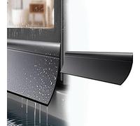 Barriera Antipioggia for Porte e Finestre Finestra Antigoccia Autoadesiva - Deflettore Pioggia Nero, Protezione Porta con Angolo di 170°(W35 MM)