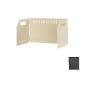Barriera antivento per fornello da campeggio, design pieghevole in tre per una maggiore stabilità contro il vento, colore: bianco