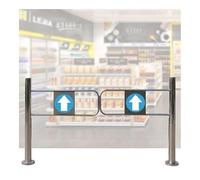 Barriera automatica retrattile, cancello pedonale manuale a 90°, ideale per supermercati, fabbriche e parchi, dispositivo di controllo accessi (130 x 97 cm)