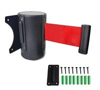 Barriera con Cintura Retrattile per Montaggio a Parete 2M/3M/5M/10M Robusto Involucro Nero con Cintura di Sicurezza Rossa in Qualsiasi Condizione atmosferica (3M/9.8FT)