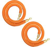Barriera con corda per code Barriera di controllo della folla con corda, diametro 1,2 pollici, confezione da 2, multicolore, 1,5-3 m(Orange,2.5M/8.2Ft)