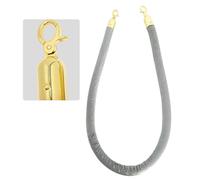 Barriera con corda per code Corda di sostegno Confezione da 1, 2 o 4 con gancio a D, gancio in acciaio, lunghezza 1,5 m, diametro 32 mm(D Hook,4Pcs)