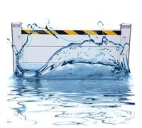 Barriera contro le inondazioni in alluminio, resistente protezione contro le inondazioni per l'ingresso nel seminterrato, dighe temporanee riutilizzabili, altezza 20 x lunghezza 140 cm