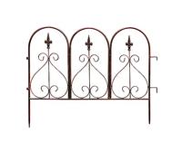 Barriera da giardino in ferro ad incastro per recinzioni da giardino, 60 x 50 cm, per cortile, patio e prato, decorazione per paesaggi, durevole ed elegante, soluzione di recinzione