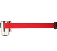 Barriera da parete per controllo della folla, in acciaio inox, per coda di corda, 300 cm, colore: rosso
