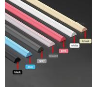 Barriera d'acqua in silicone per pavimento del bagno, divisione asciutta e bagnata, progettata per contenere acqua alla soglia della doccia in installazioni senza curvatura (trasparente 100 cm)